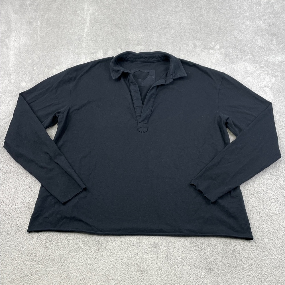 NEW Frank & Eileen S‎ 100% Cotton Blue Popover Heritage Jersey USA FLAW